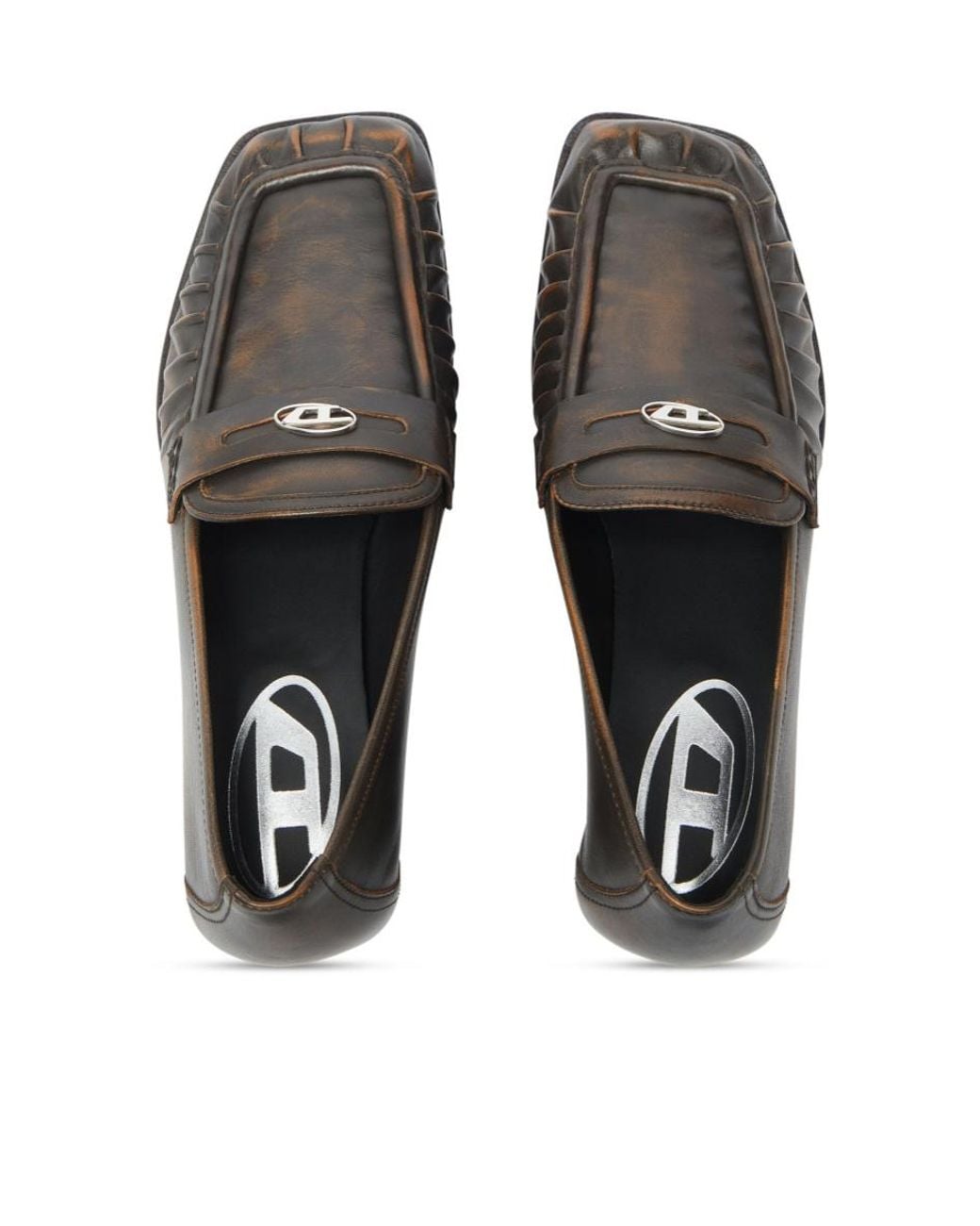 DIESEL Brown D-Amber Penny Loafers