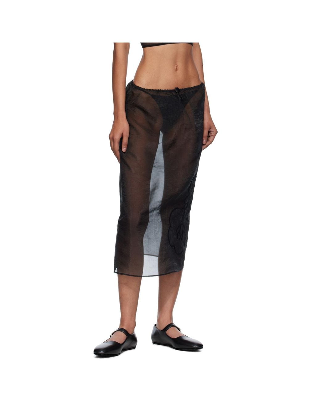 CECILIE BAHNSEN Black Bambi Midi Skirt