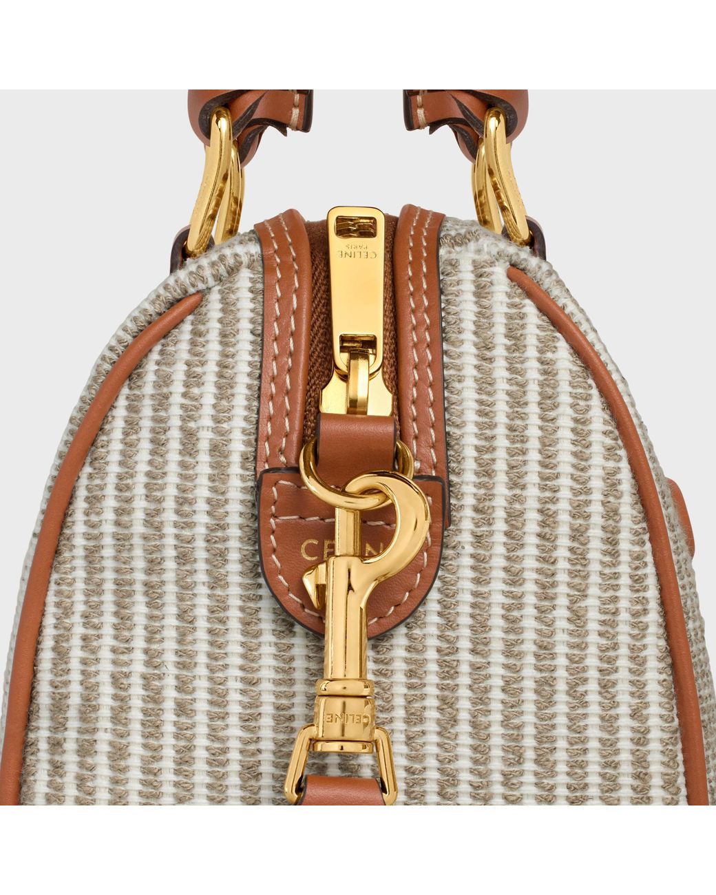 Céline Brown Small Boston Cuir Triomphe