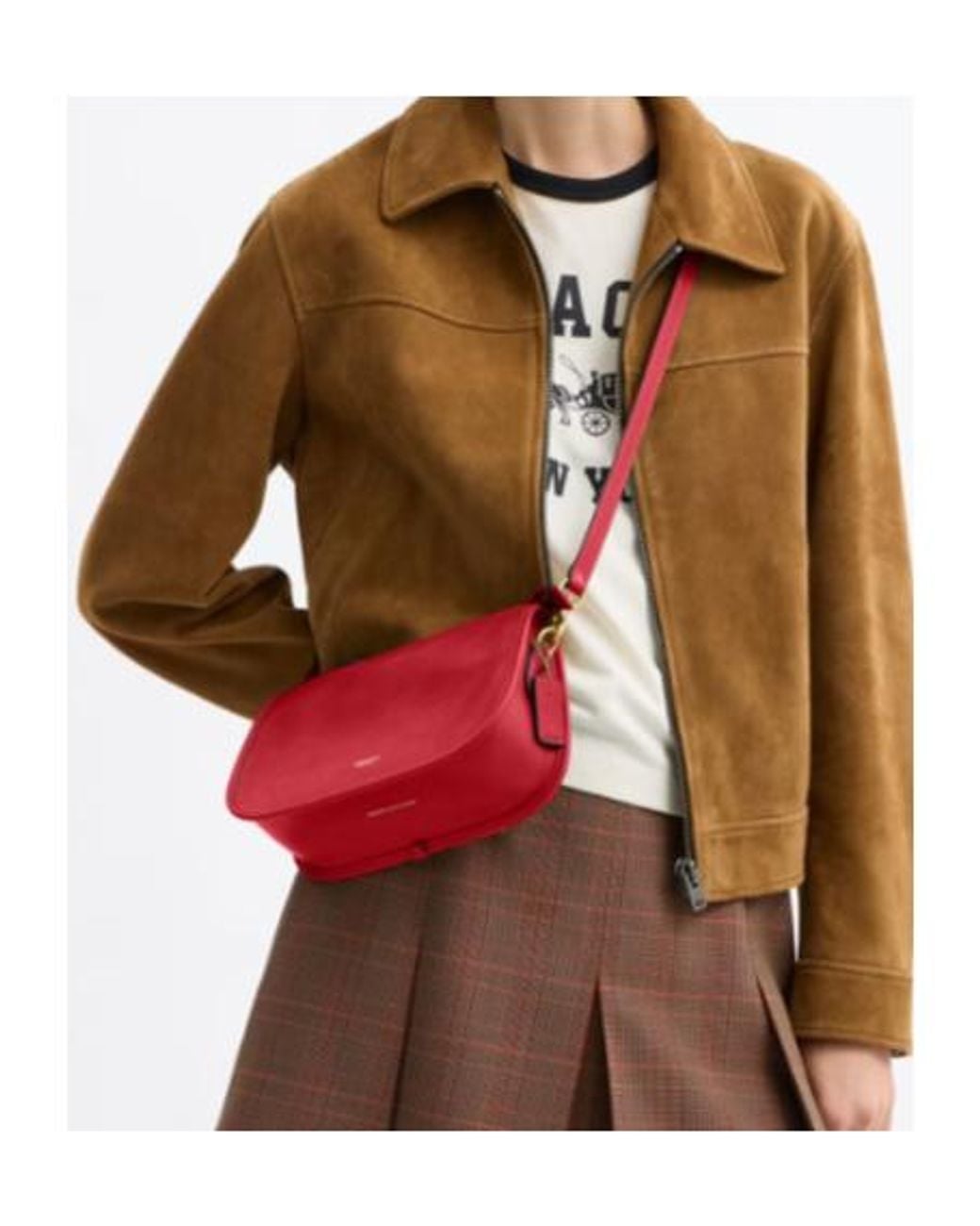 COACH Red Waverly Shoulder Bag