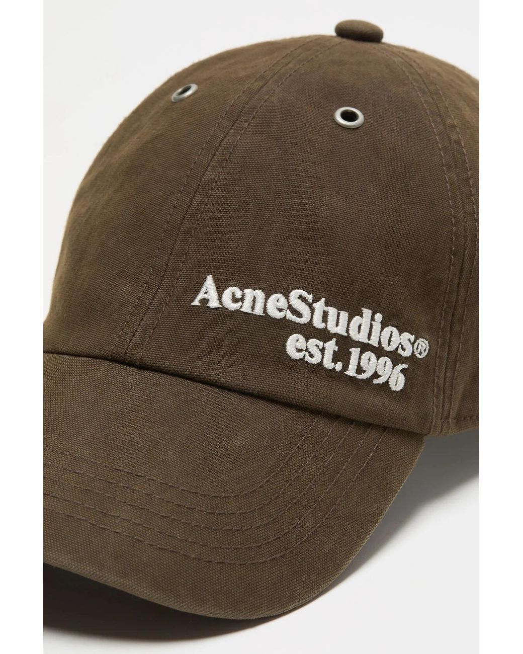 Acne Brown Logo-Embroidered Baseball Cap