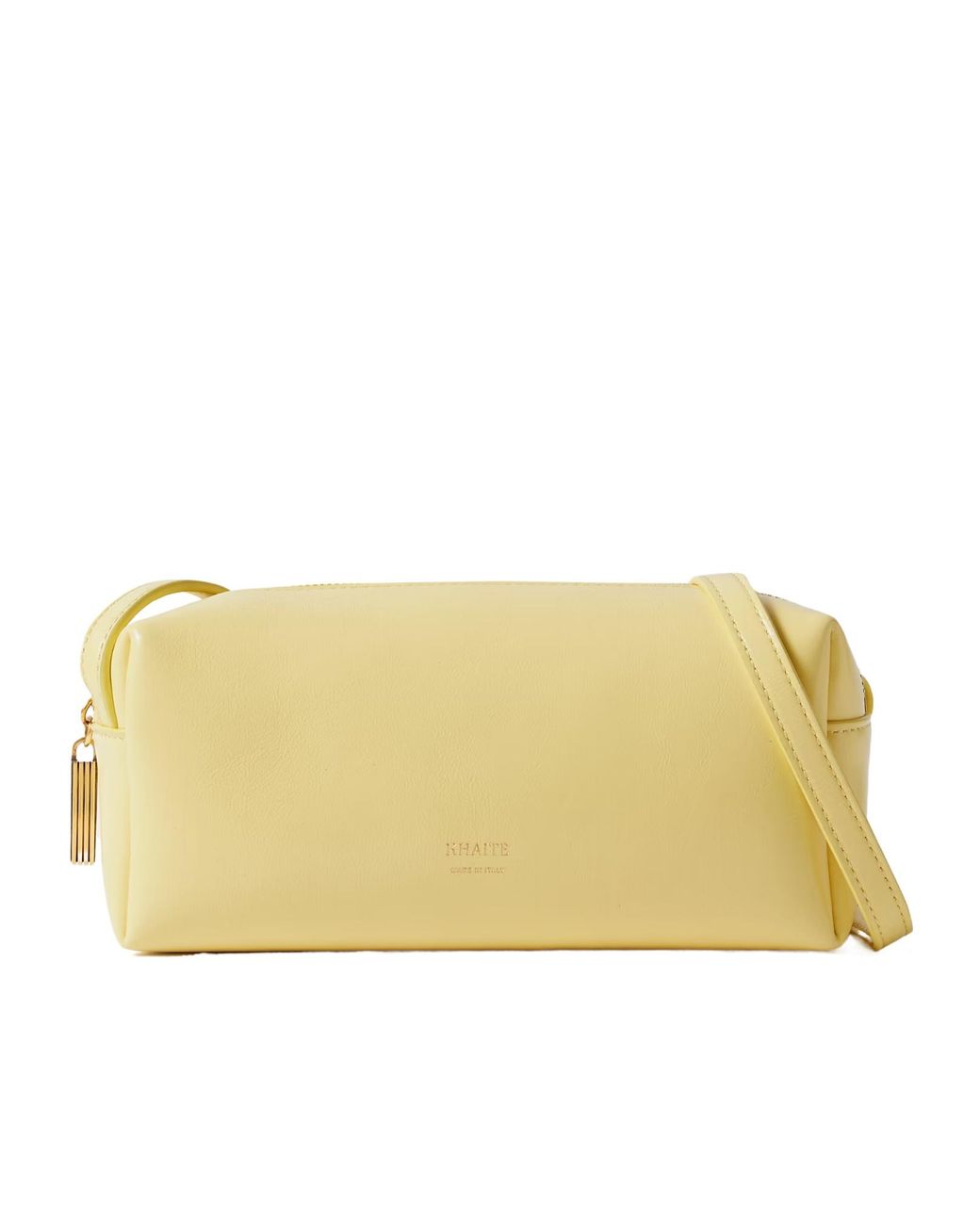 Khaite Yellow Kye Logo Printed Mini Crossbody Bag