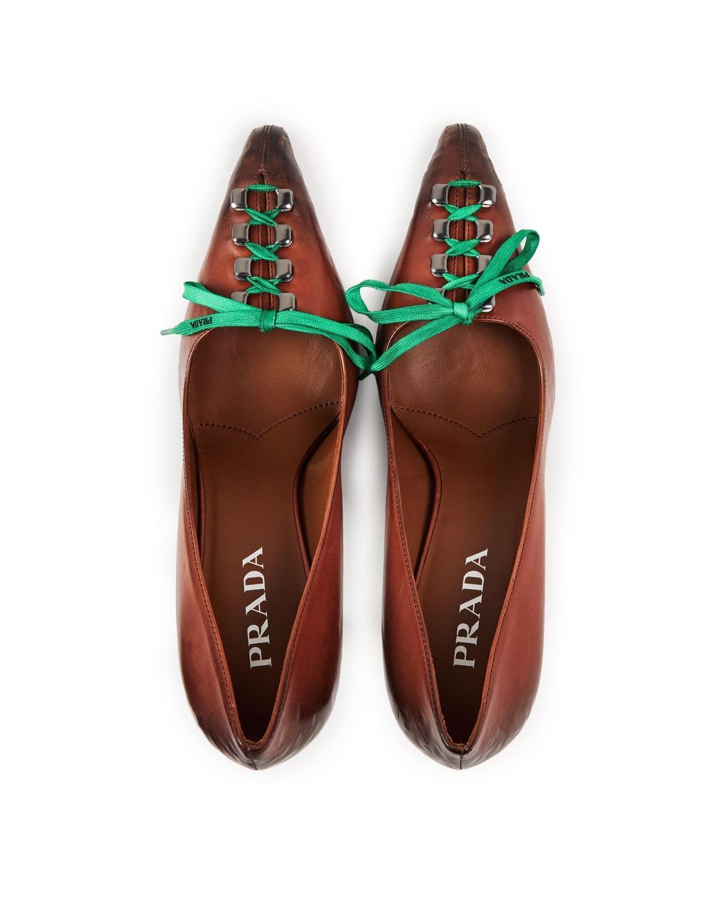 Prada Brown Slipon Pointedtoe Pump