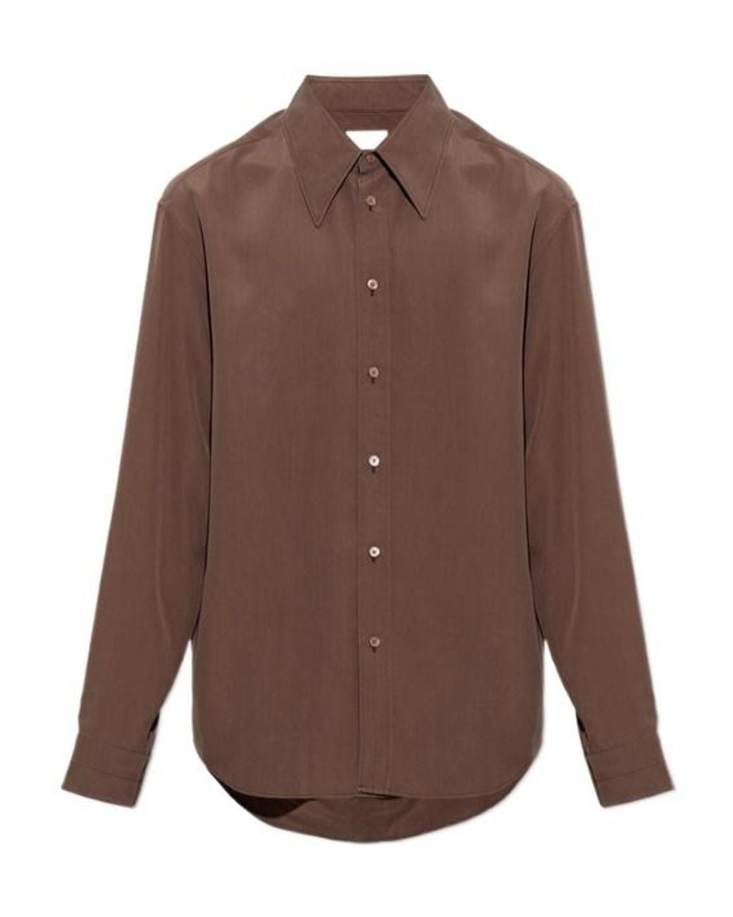 Lemaire Brown Long-Sleeved Shirt for men
