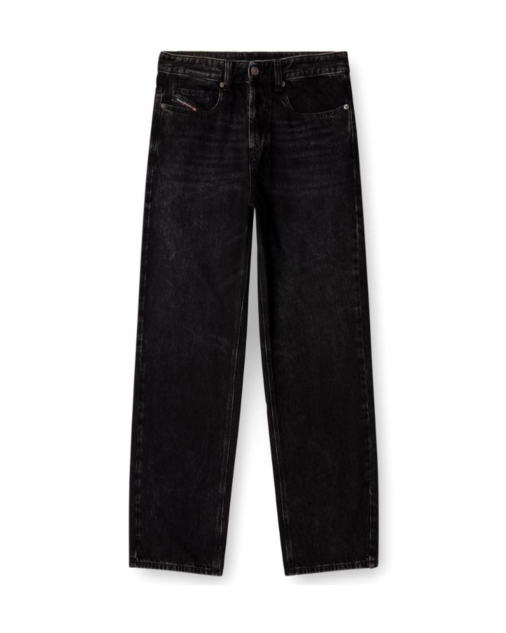 DIESEL Black 2001 D-Macro 09P09 Relaxed Jeans for men