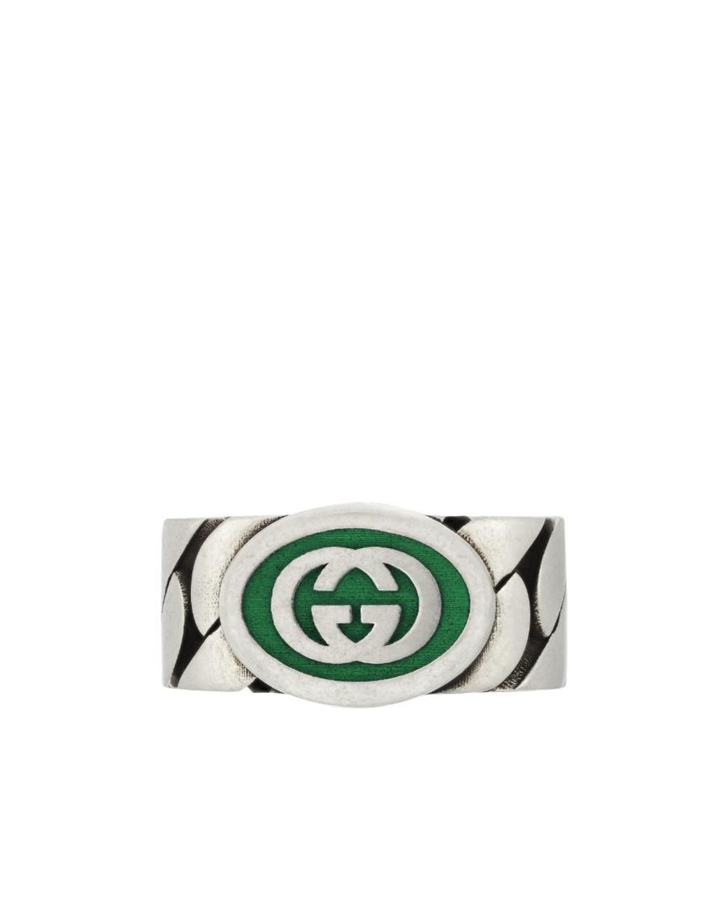 Gucci Green Logo Ring