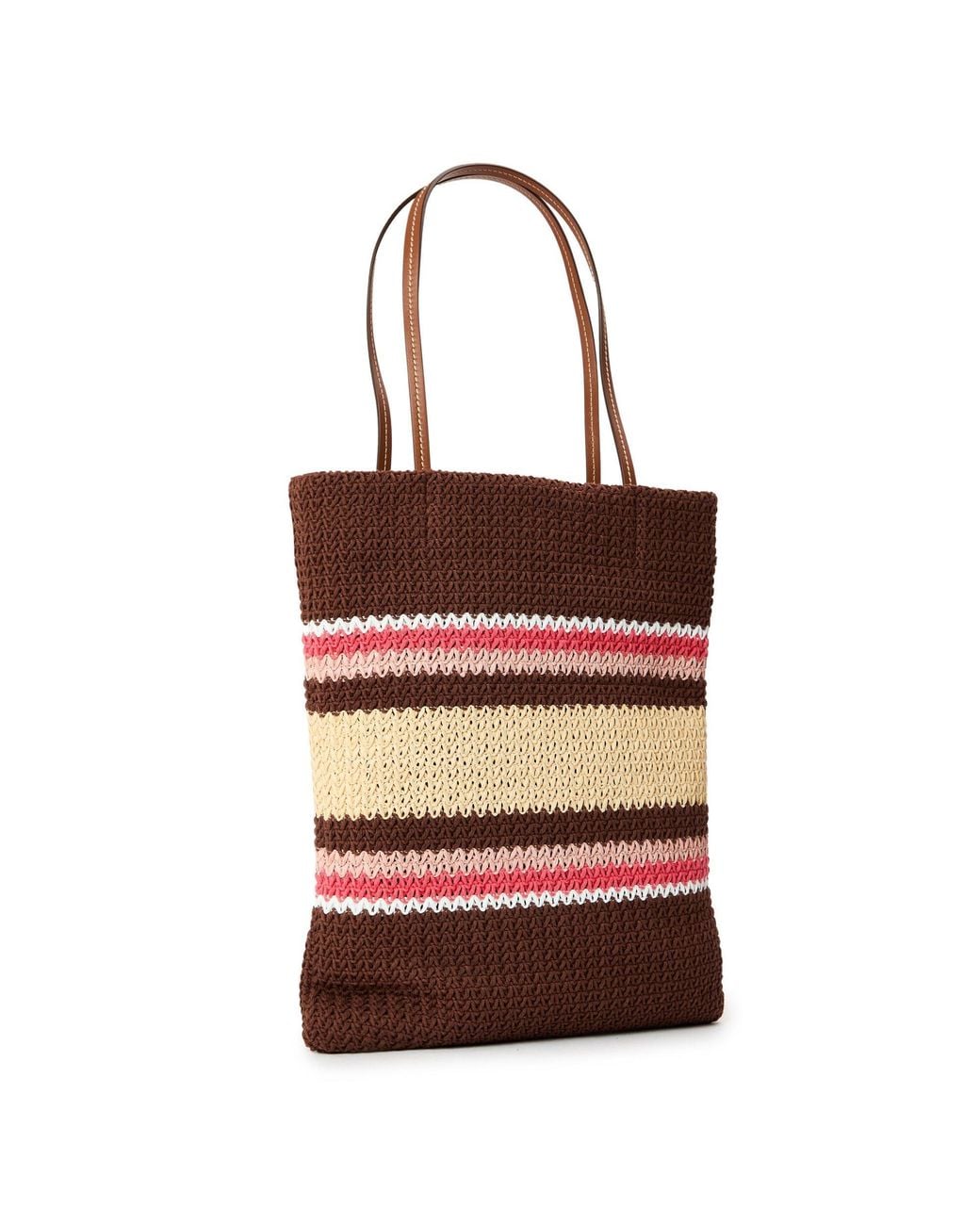 Miu Miu Red Raffia-Effect Woven Tote Bag