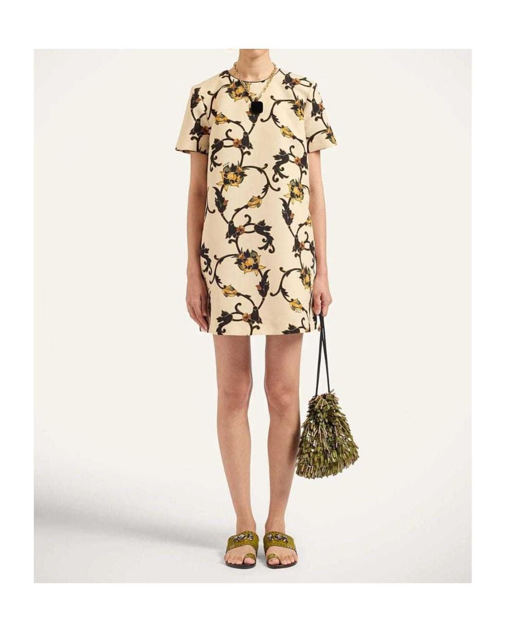 LaDoubleJ Metallic Mini Swing Dress