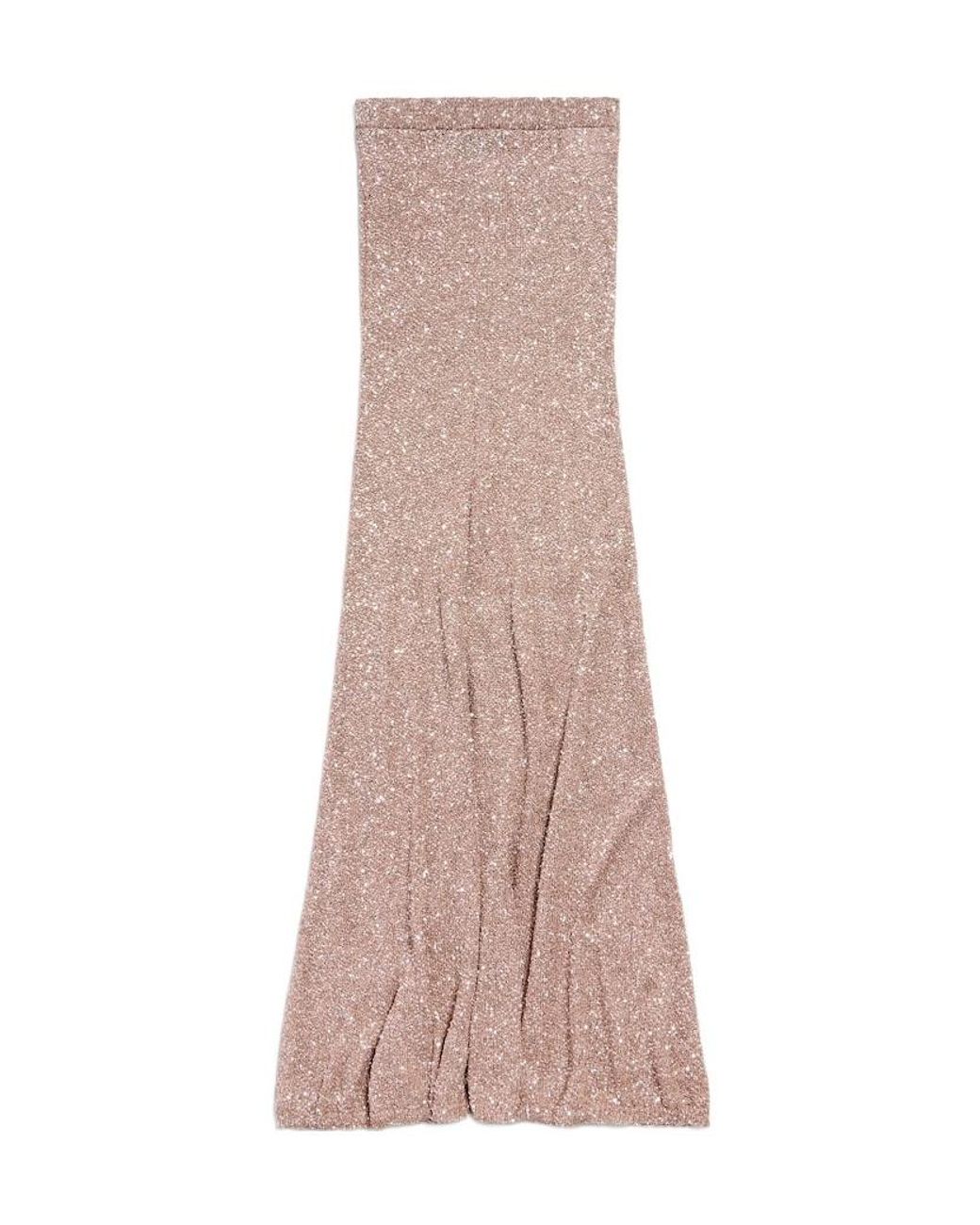 Balenciaga Pink Sequinned Maxi Skirt