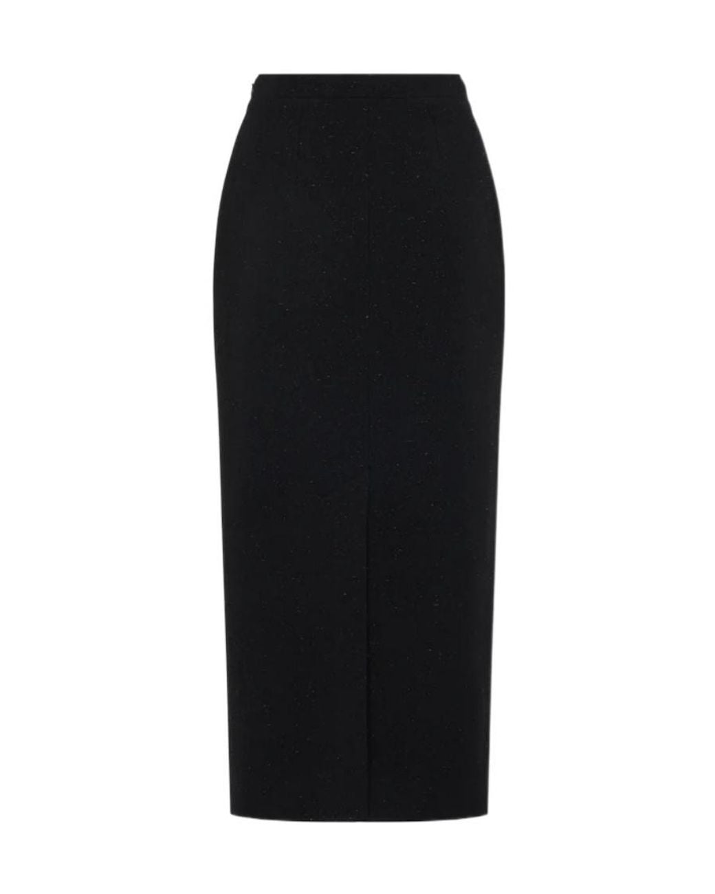 Alessandra Rich Black Brushed-Finish High-Waisted Skirt