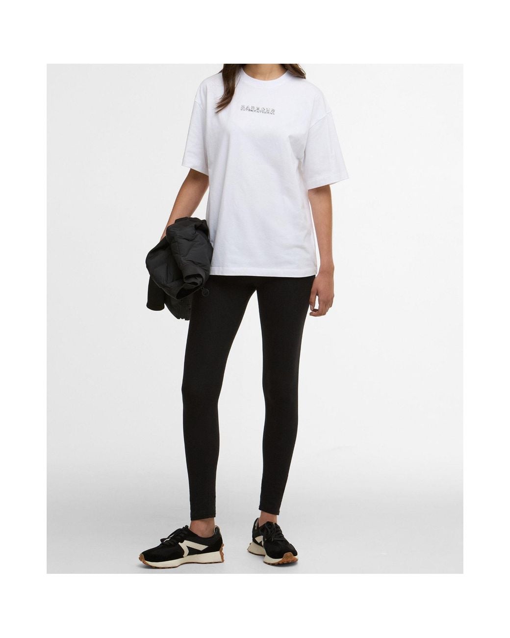 Barbour White Logo-Detail T-Shirt