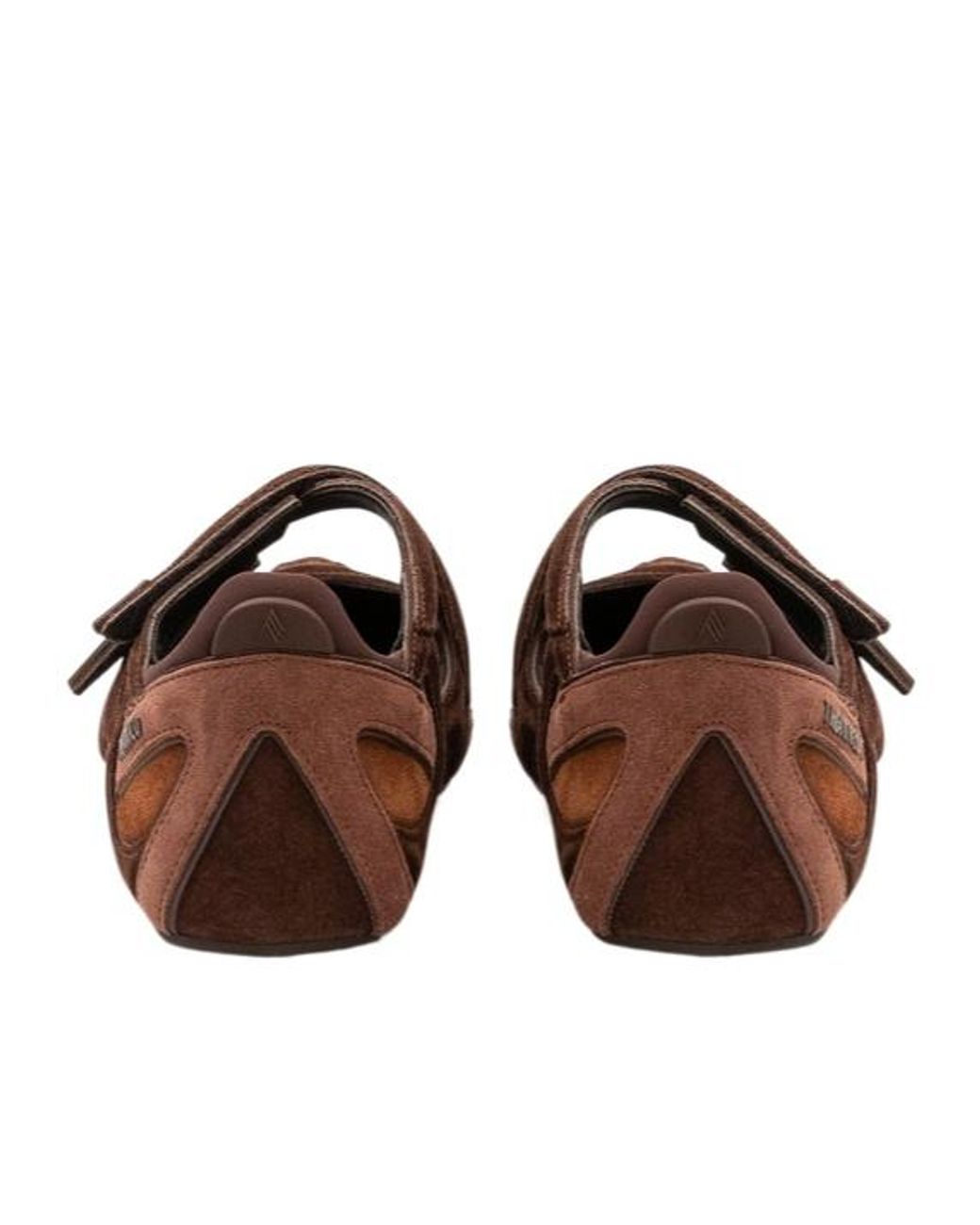 The Attico Brown The Logo Printed Ballet Flats