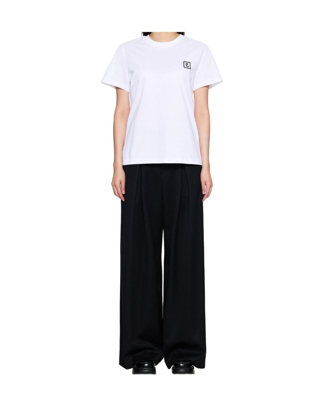 Wooyoungmi White Logo Crew Neck T-Shirt