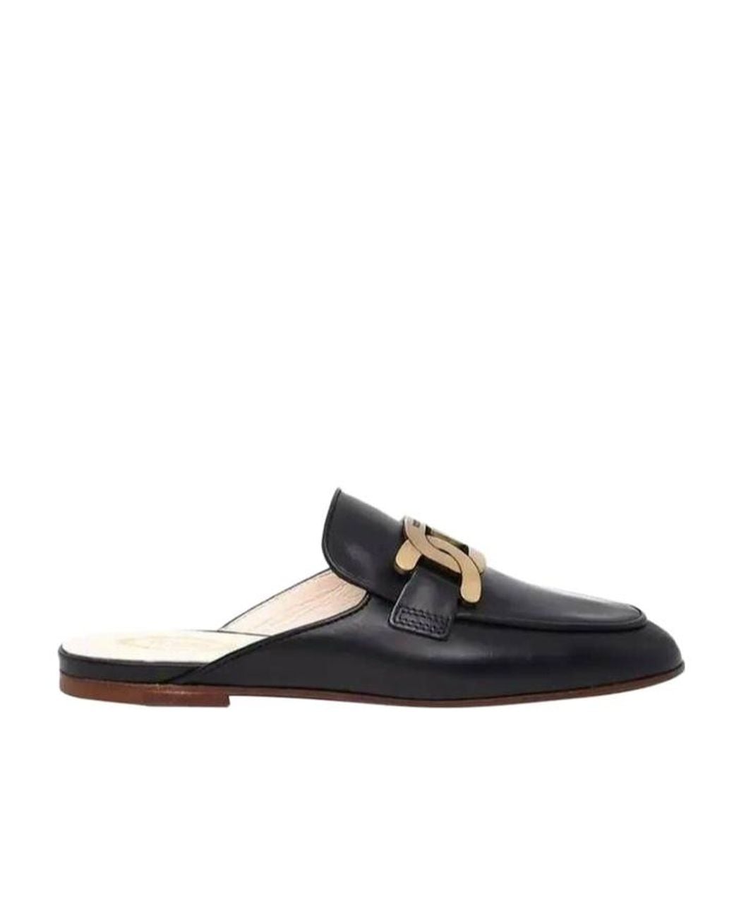 Tod's Black Chain Detailed Slip-On Mules