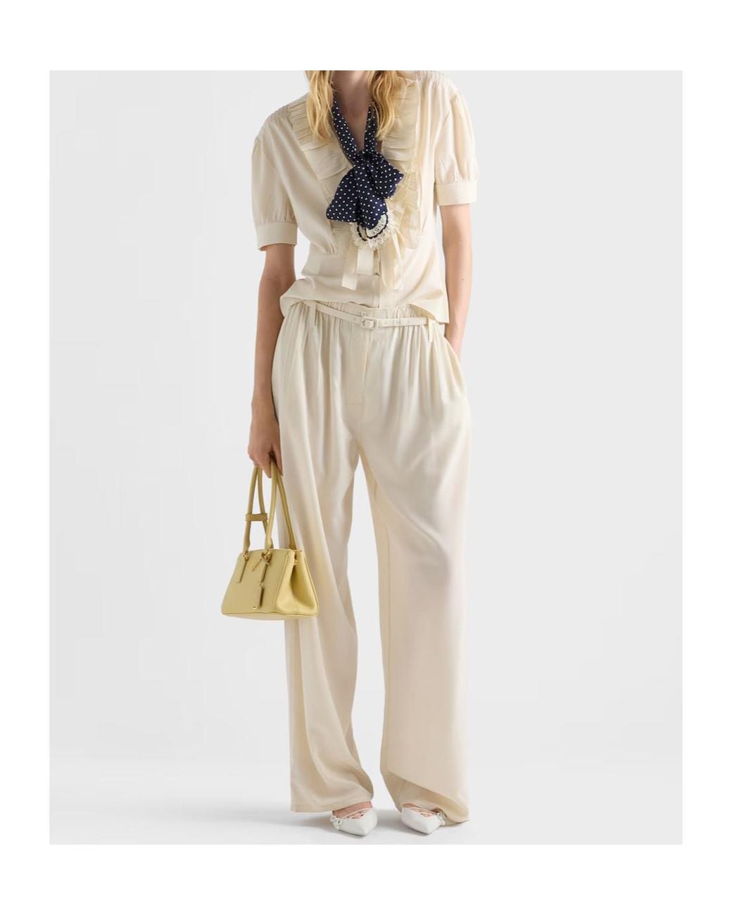 Prada Natural Silk Marocain Pants