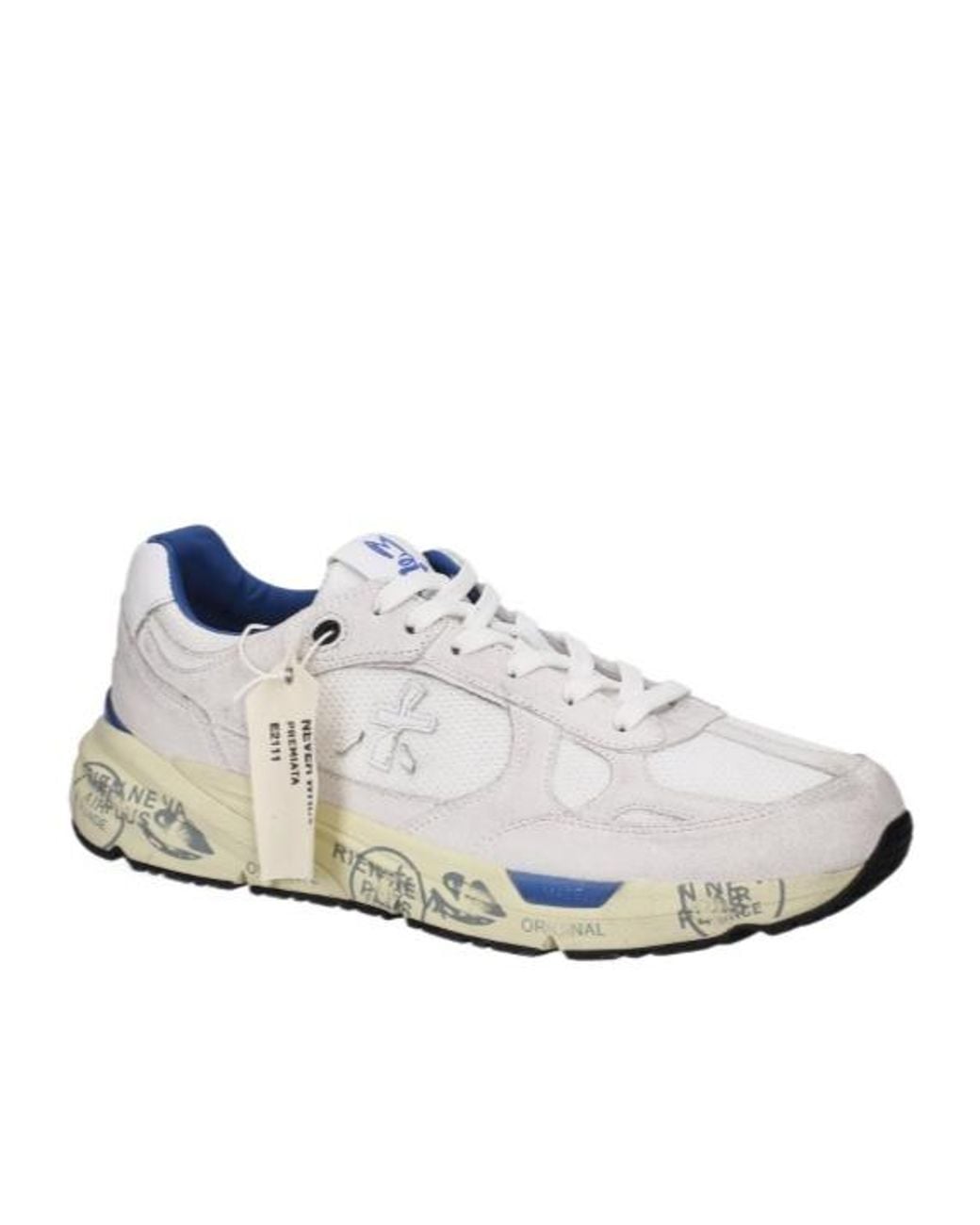 Premiata White Mase 25 Lace-Up Sneakers for men