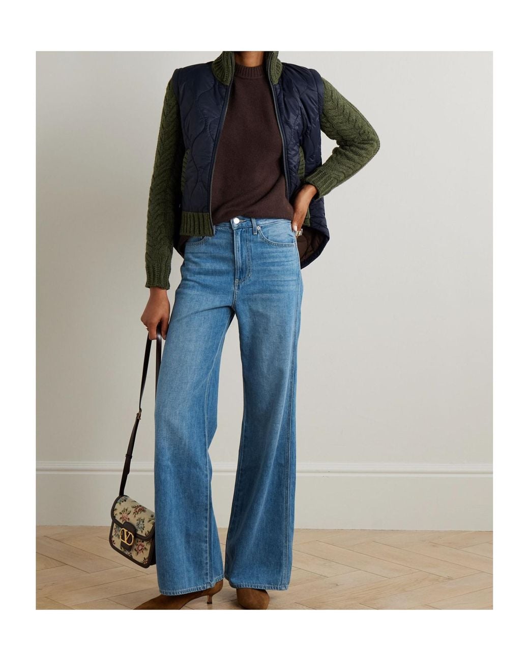 Veronica Beard Blue Wide-Leg Jeans