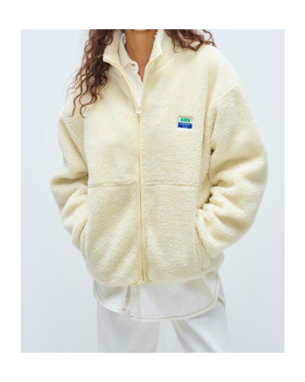 American Vintage Natural Fleece Zip-Up Jacket