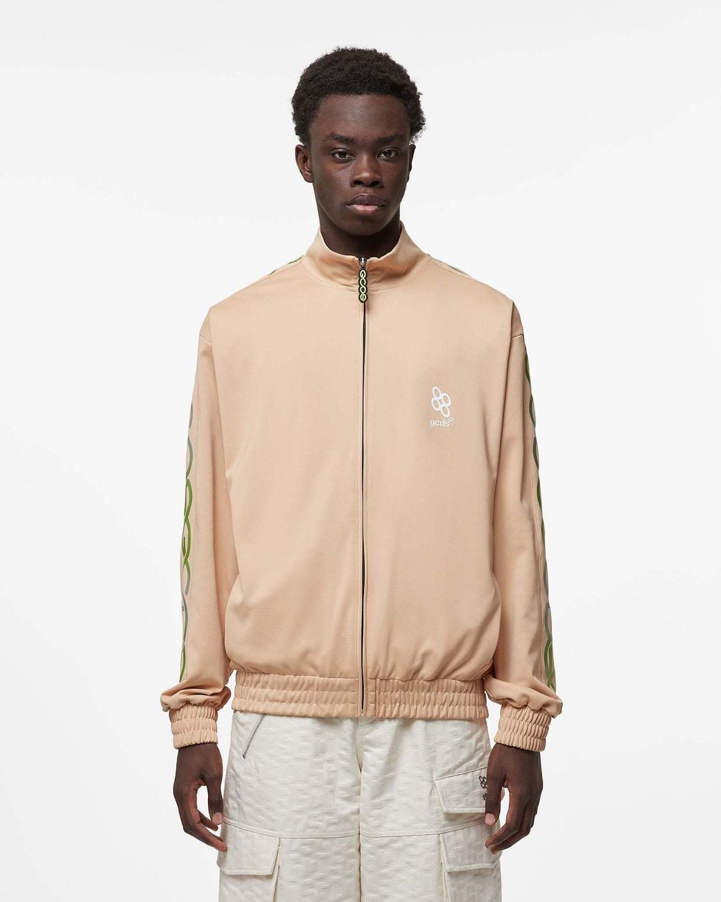 Gcds Natural Zipped Sweatshirt for men