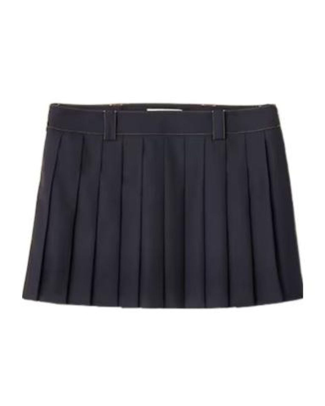 Miu Miu Blue Pleated Batavia Miniskirt