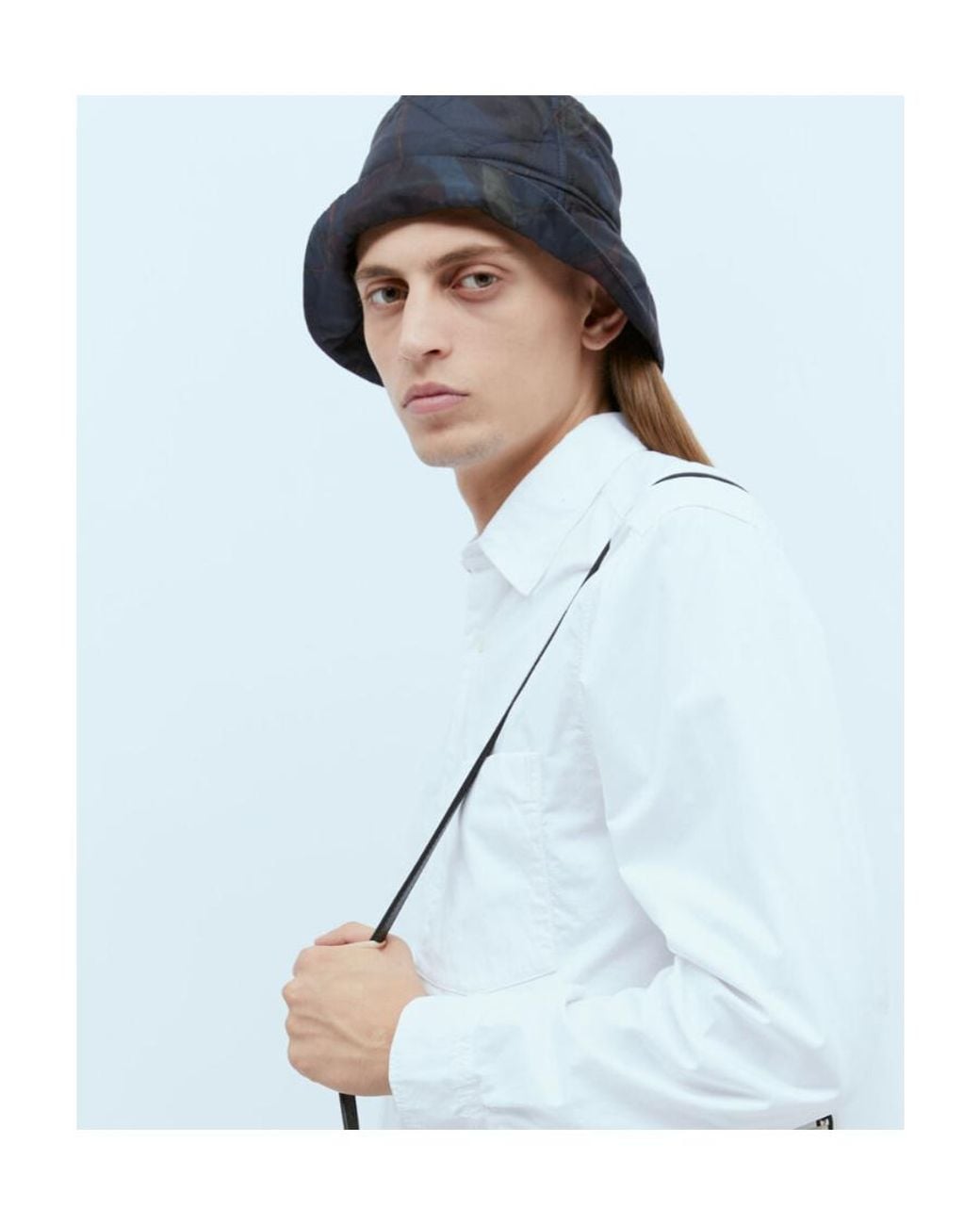 Dries Van Noten White Floral Printed Hat for men