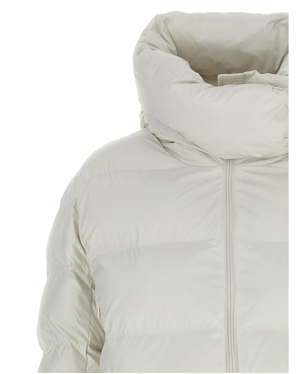 Pinko Gray Zip-Up Hooded Coat