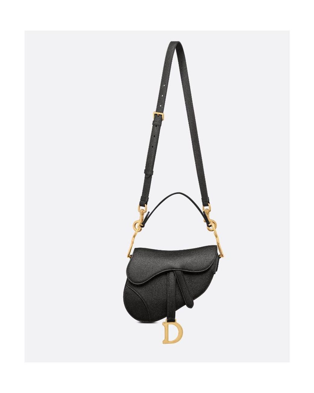 Dior Black Mini Saddlebag With Strap