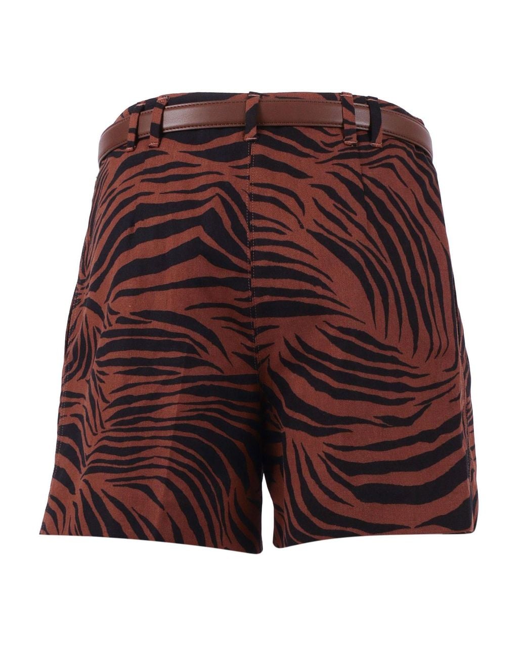 Max Mara Red Studio Novella Pattern-Printed Shorts