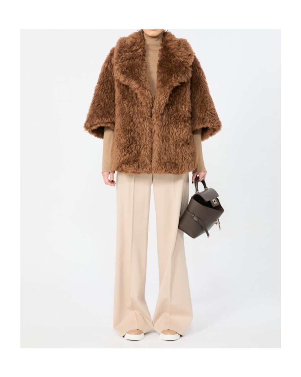 Max Mara Brown Accorta Oversized Cape