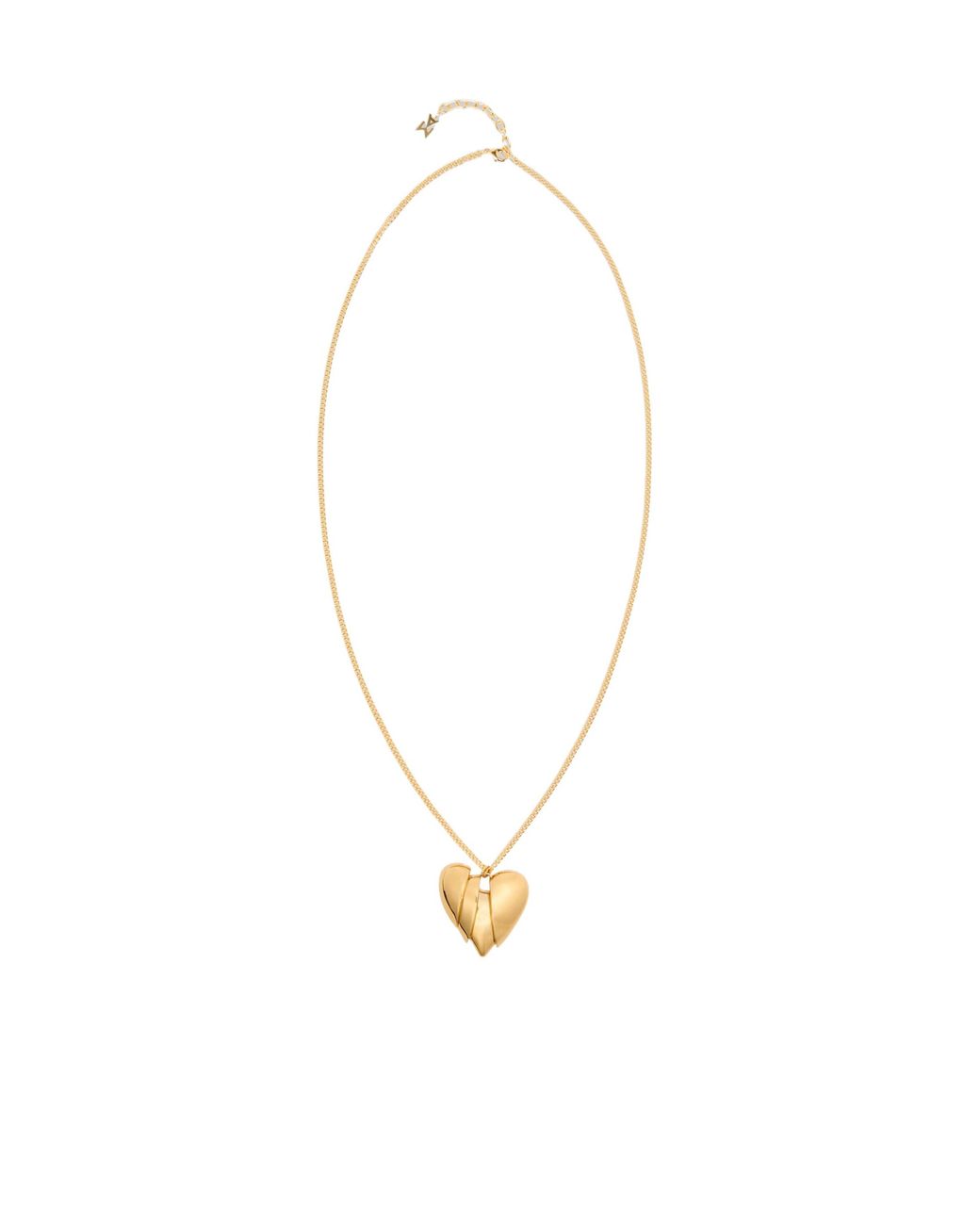 AMINA MUADDI White Heart-Shaped Pendant Necklace