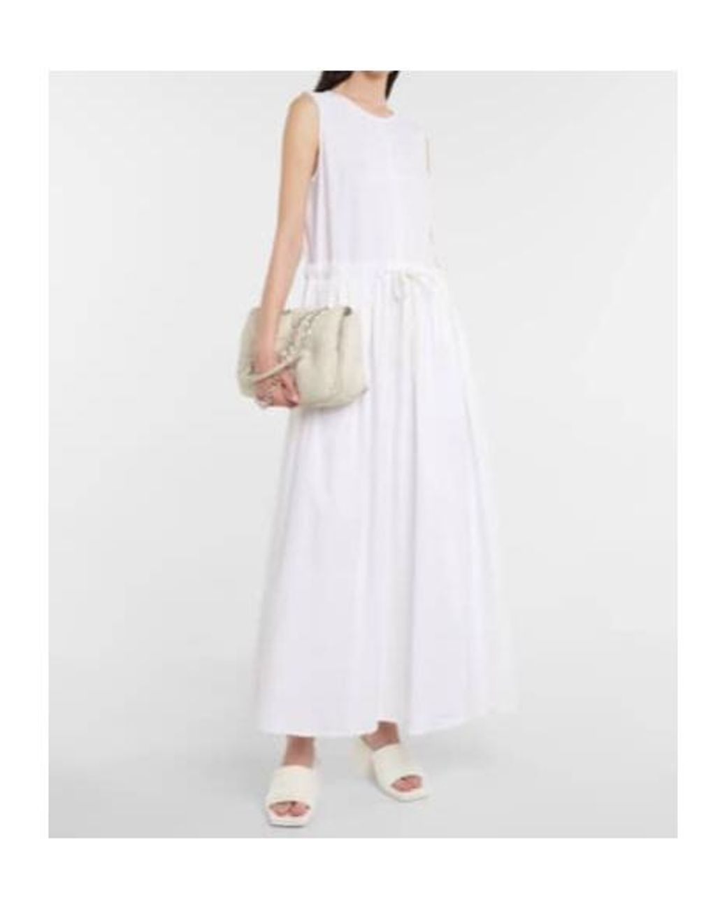 MM6 by Maison Margiela White Blend Maxi Dress