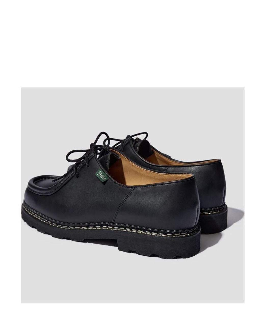 Paraboot Black Lace Up Casual Shoes for men