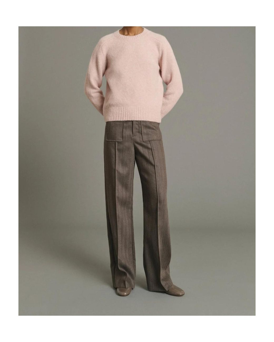 Soeur Gray Harold Patch Pocket Flared Pants