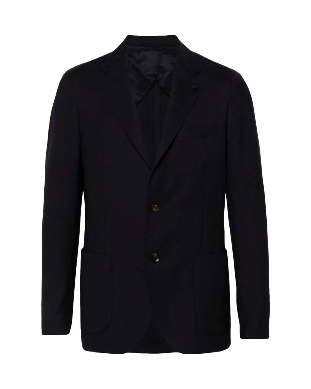 Lardini Blue Single-Breasted Twill Blazer for men