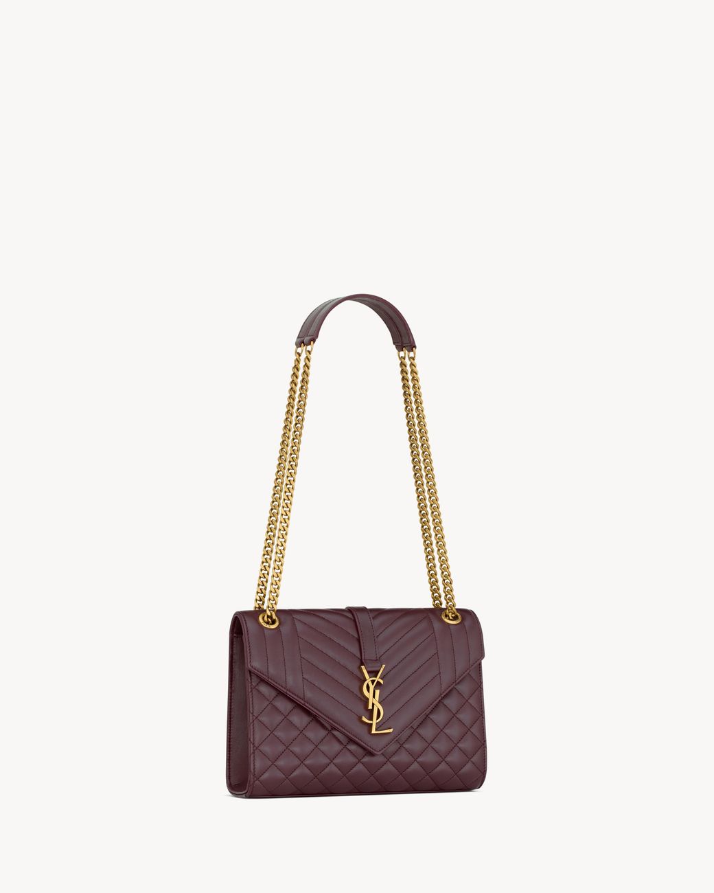 Saint Laurent Purple Envelope Shoulder Bag