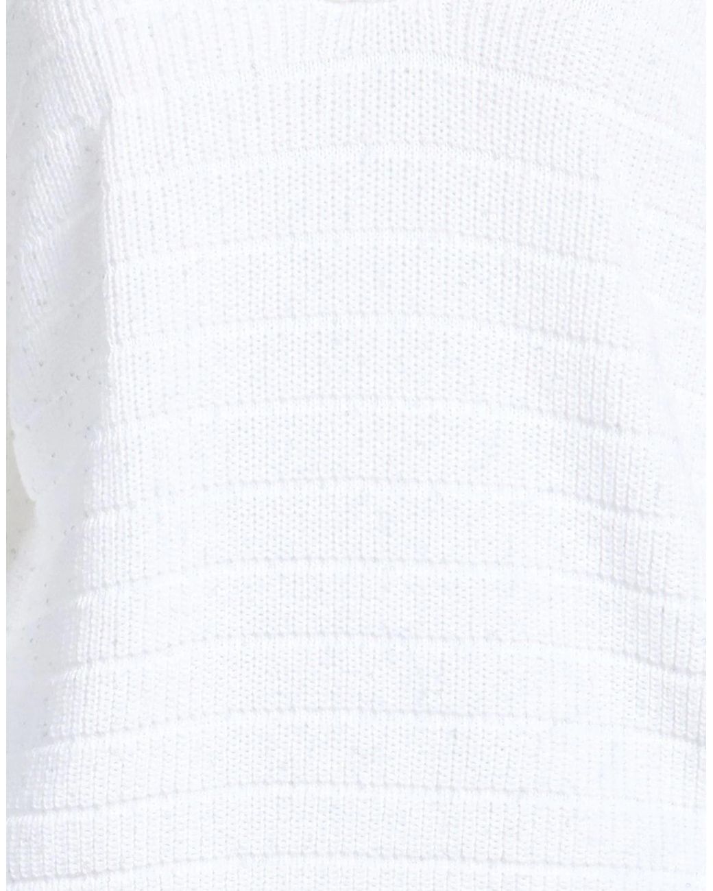 Brunello Cucinelli White Plain Colour Jumpers