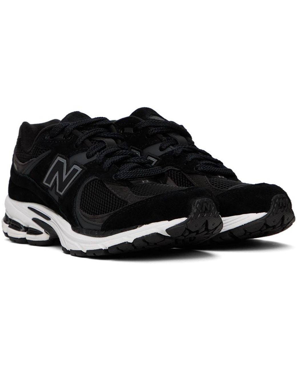 New Balance Black 2002R Lace-Up Sneakers for men