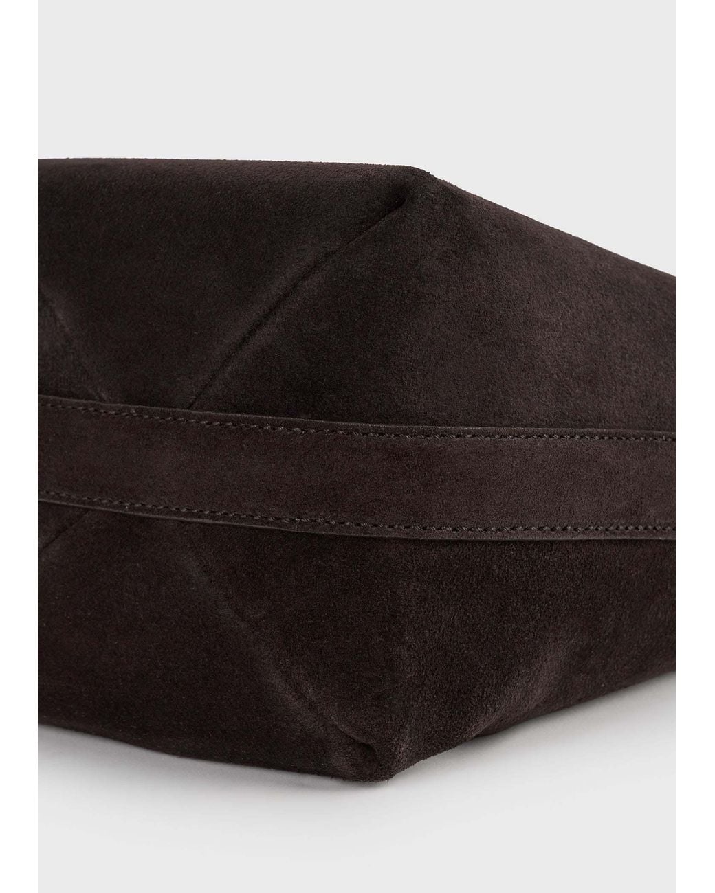 Totême Black Belted Suede Tote Bag