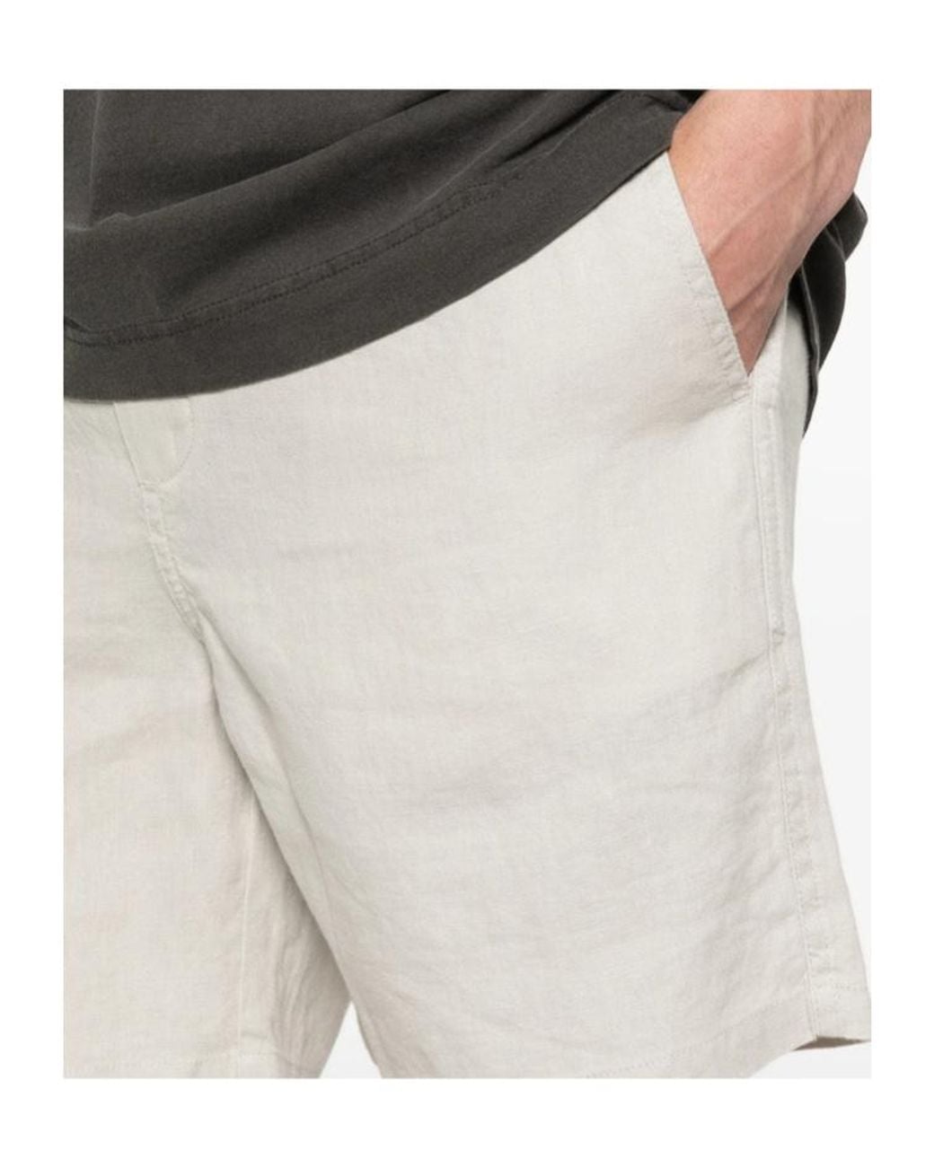 Samsøe & Samsøe White Elastic Waist Shorts for men