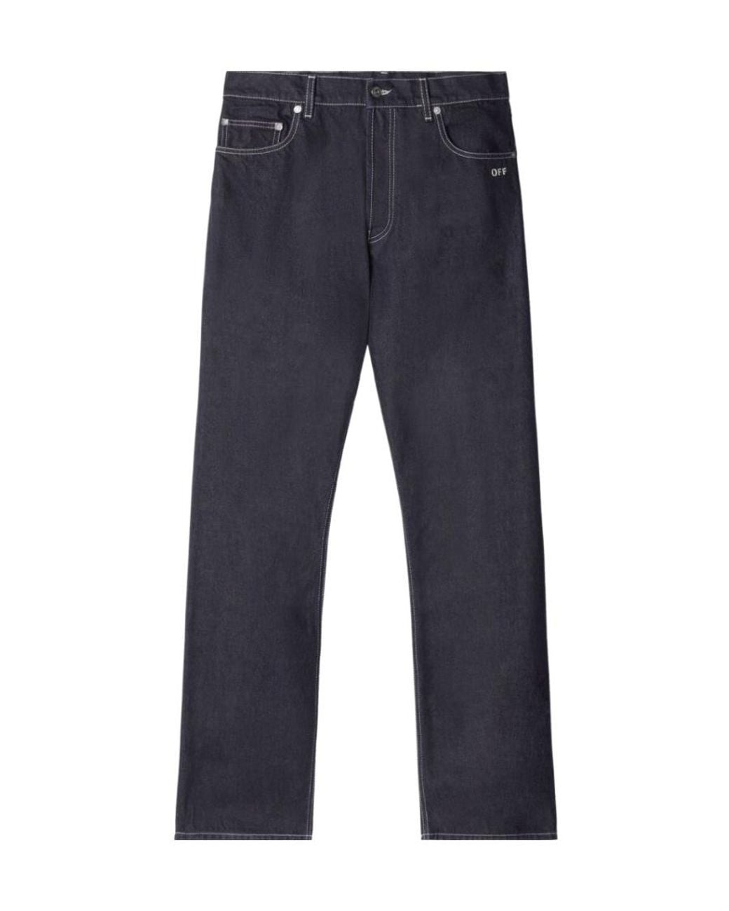 Off-White c/o Virgil Abloh Blue Sierra Leone Loose-Fit Jeans for men