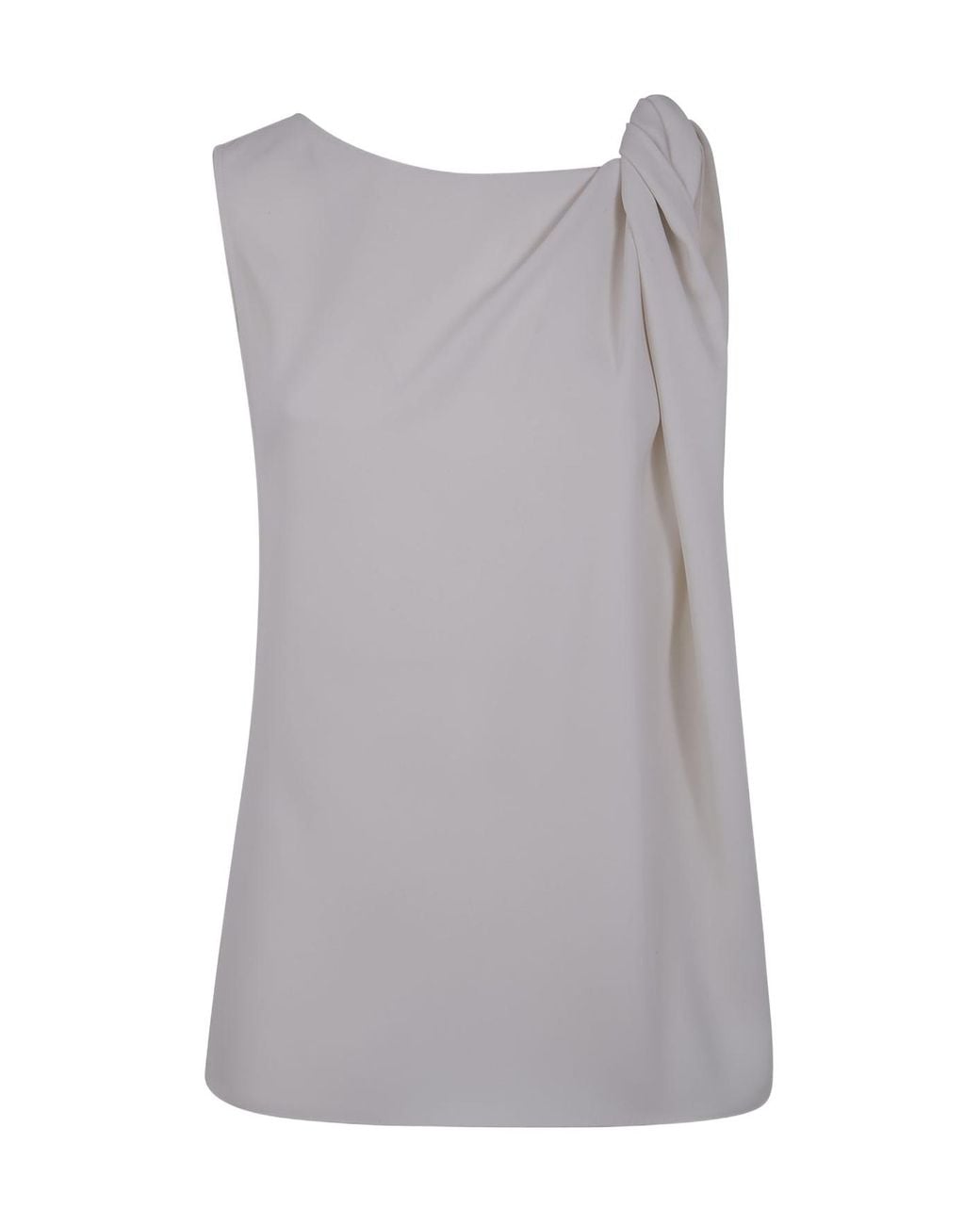 P.A.R.O.S.H. Gray Pleated Detail Tank Top