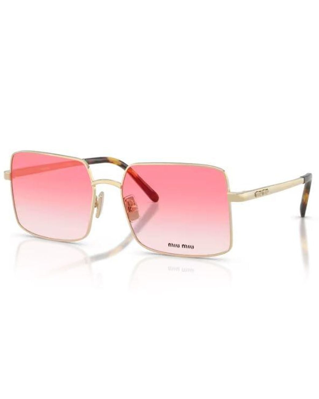 Miu Miu Pink Full-Rim Sunglasses