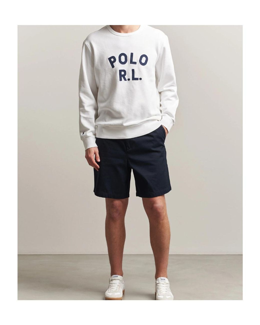 Polo Ralph Lauren White Logo Sweatshirt for men