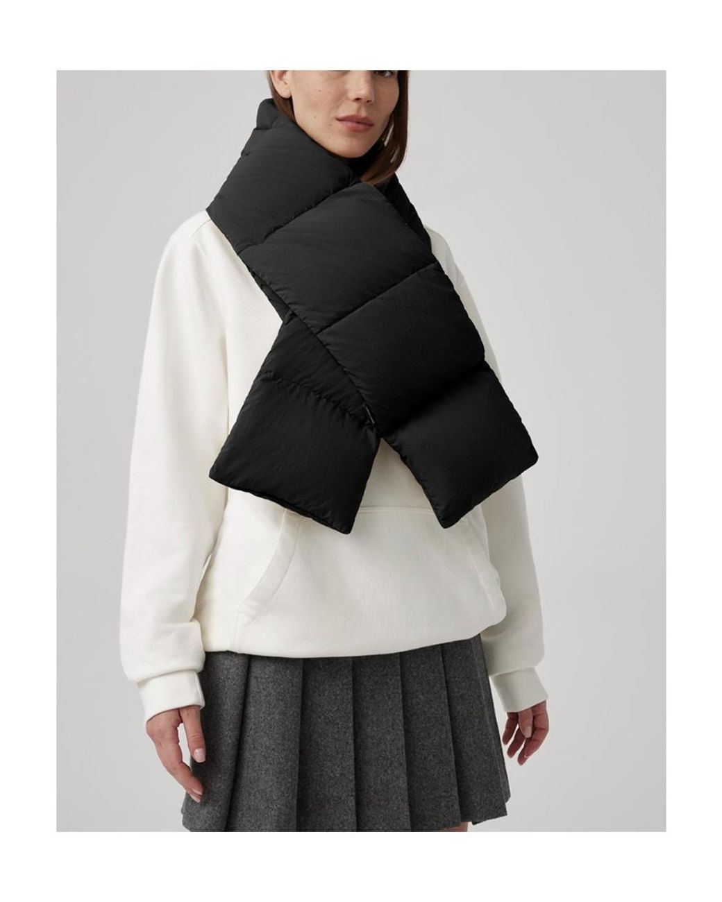 Canada Goose Black Rectangle Shape Padded Scarf for men