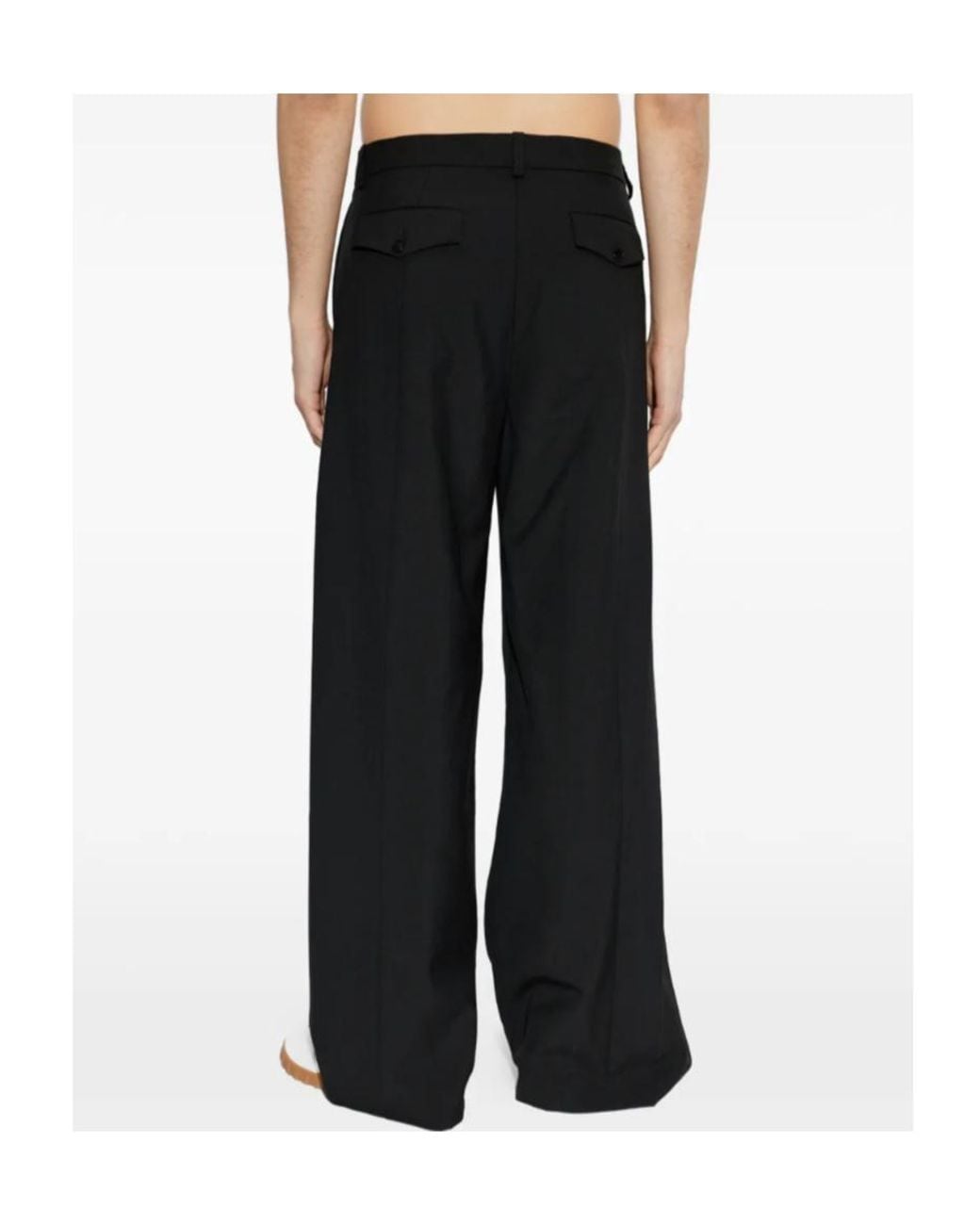 Casablanca Black Pleated Trousers for men