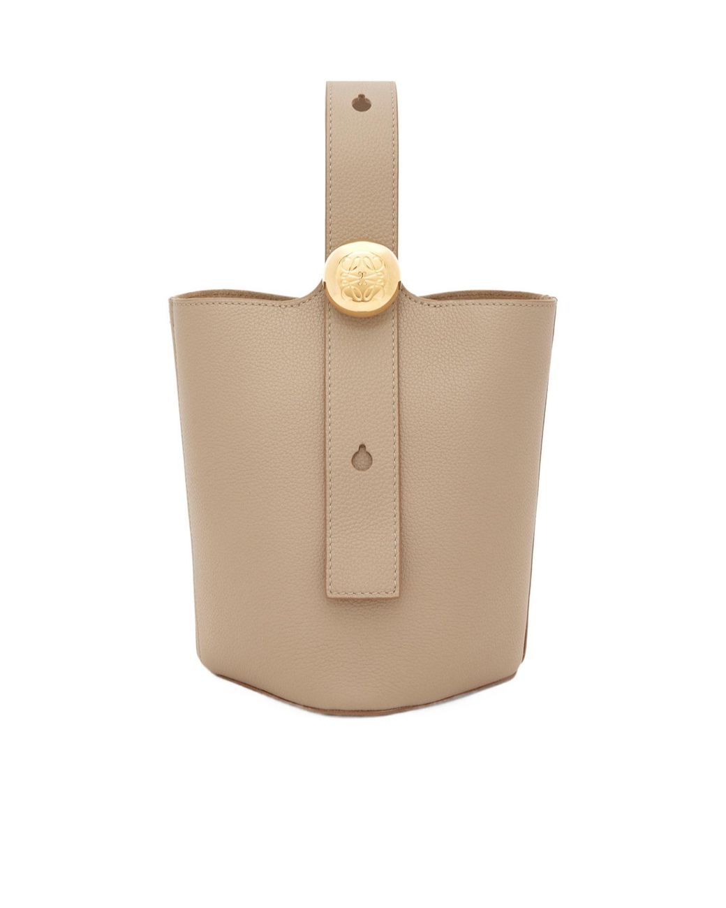 Loewe White Pebble Mini Bucket Bag