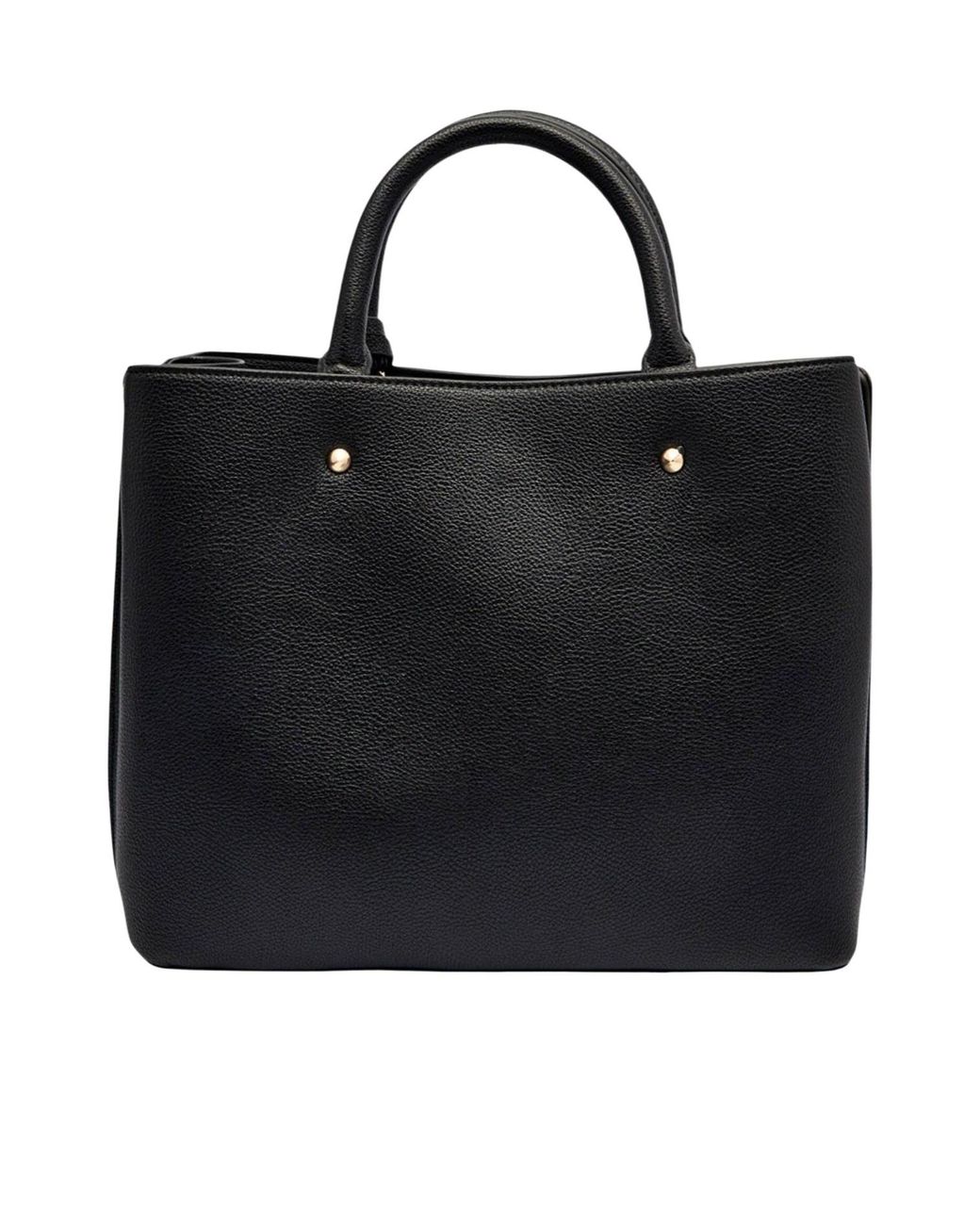Guess Black Meridian Logo Plaque Top Handle Bag