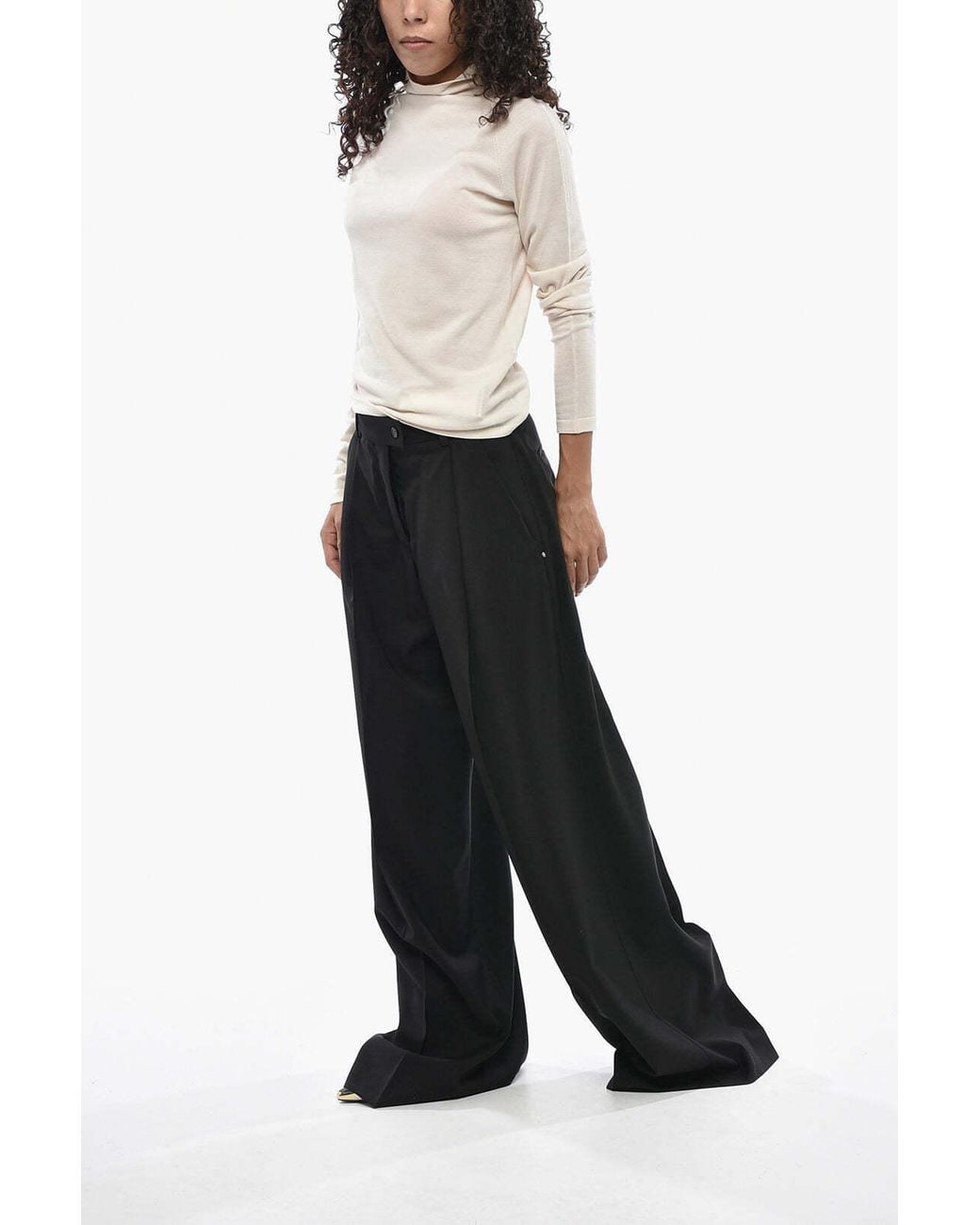 Max Mara Black Vela High-Rise Trousers