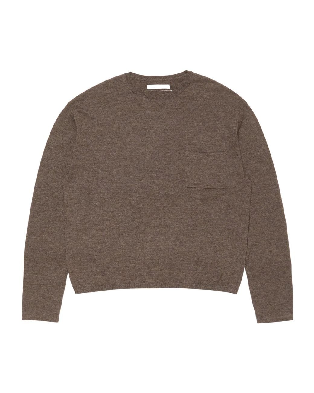 Acne Brown Logo Patch Crewneck Jumper for men