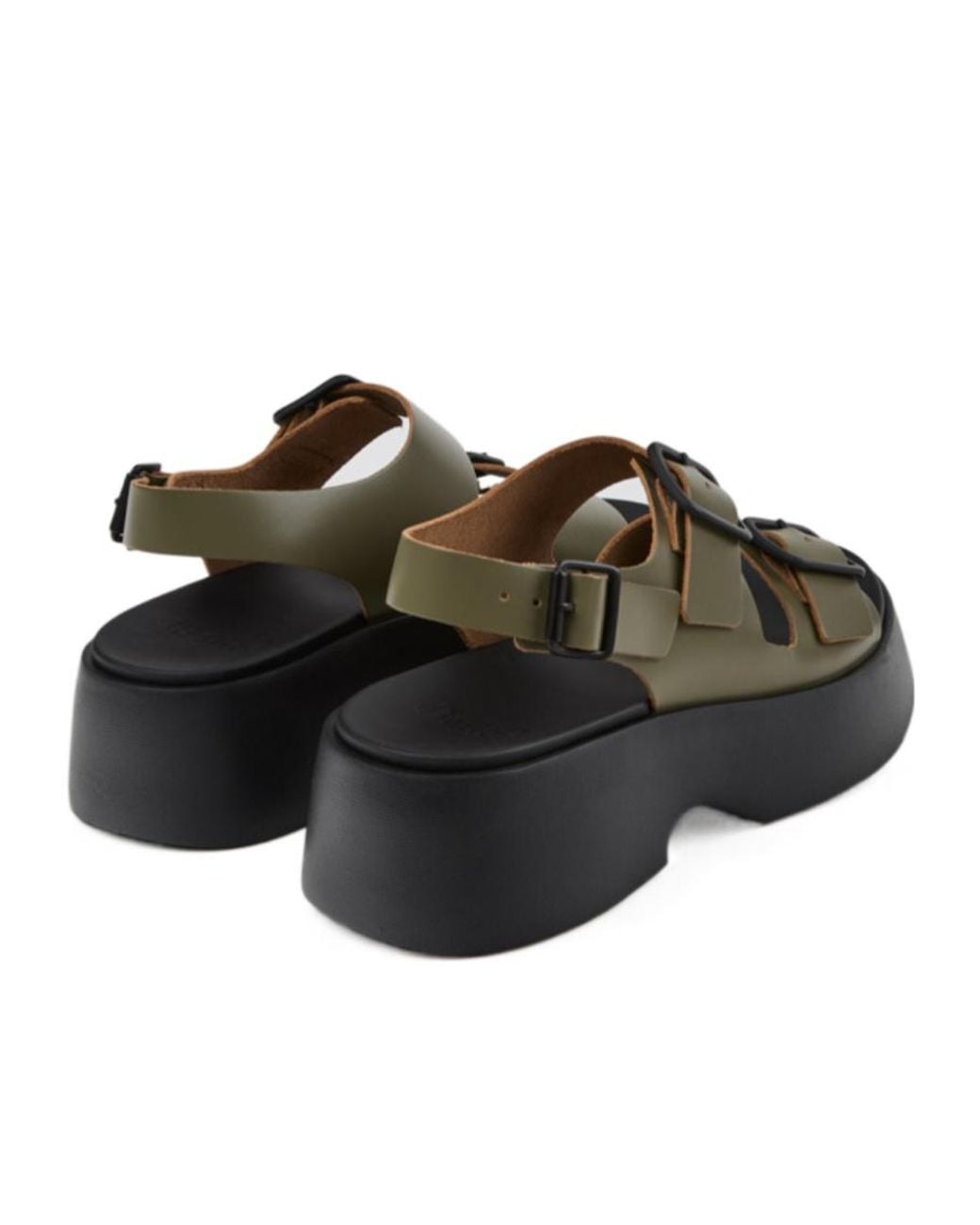 Camper Green Tasha Leather Sandals